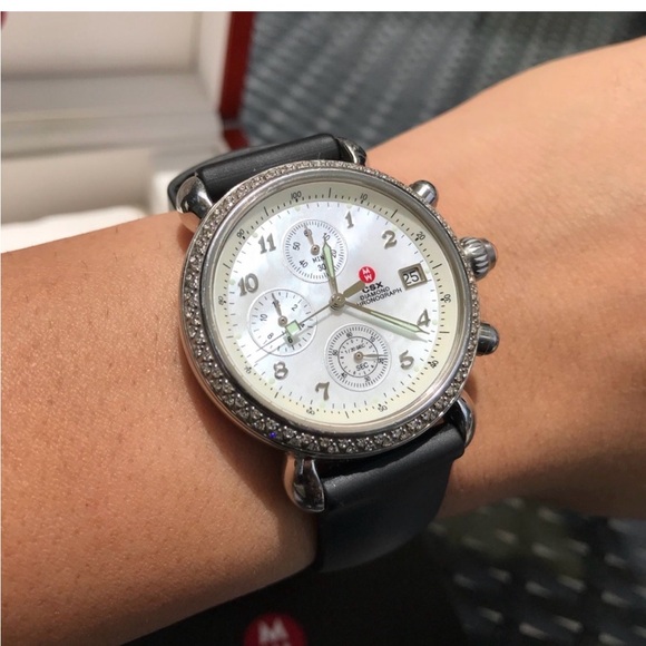 Michele CSX 100 Diamond Chronograph Pearl Watch - Picture 3 of 7
